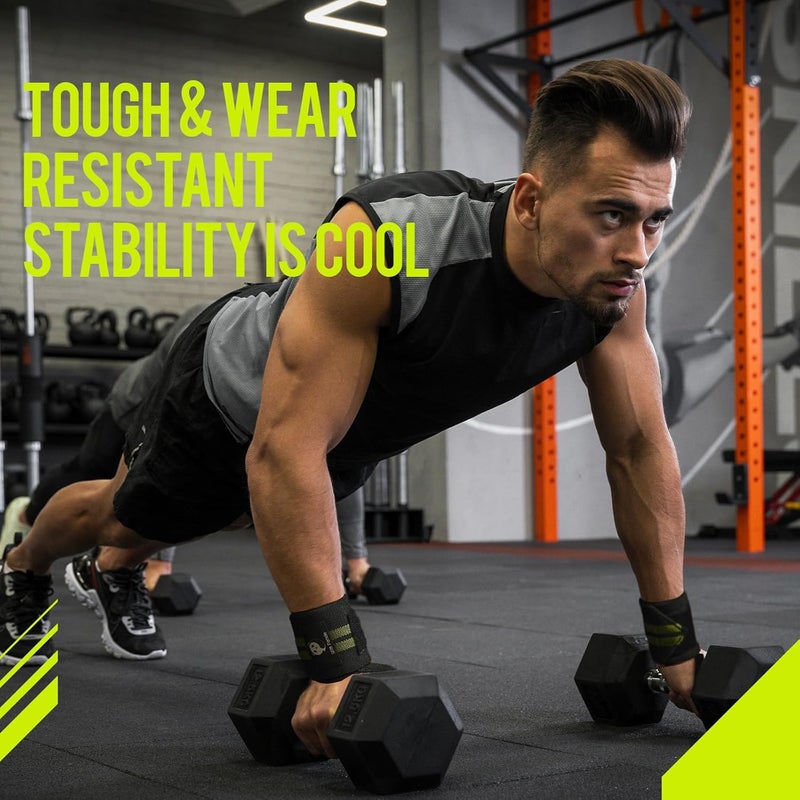 Slim Panda 1Pair Wrist Wraps Supports for Powerlifting, Bodybuilding & Weight Lifting, Breathable Adjustable Straps with Reinforced Thumb Loops, Workout Wrist Guards for Deadlifts, Bench Press & Squats, One Size Fits All Men & Women - Image 4